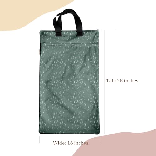 Image of Mama Koala Reusable Hanging Wet Dry Bags for Baby Items, Cloth Diapers, Swimsuits, Travel, Gym Clothes, Beach, Pump Parts, Toiletries, Two Zippered Pockets, 2 Pack (W005L)