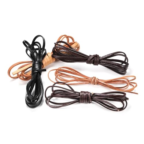 Lanière cuir cordon plat de vache véritable 2m pour vos bijoux - 6
