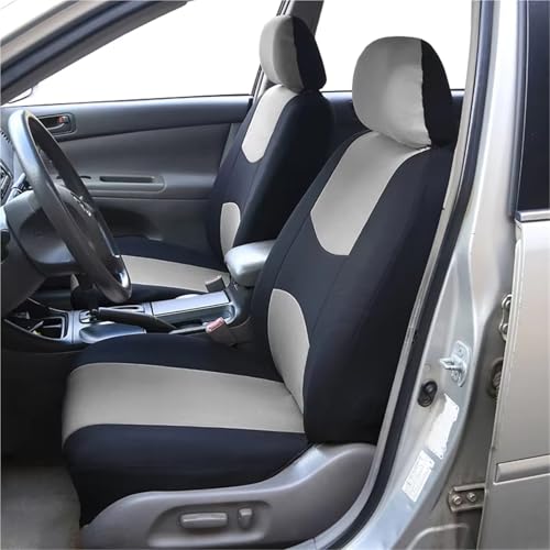 Housse de siège auto universelle gris ensemble complet polyester pour auto - 3