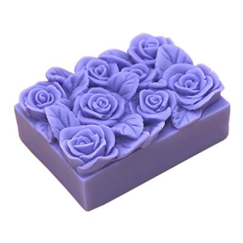 Silicone Soap Molds Kit l Soap Making Supplies l Moldes de Silicona para Resina l Candle Making Silicone Molds (Rose Flower 14204)