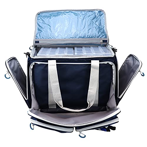 Osage River Large Fishing Tackle Bag, Saltwater Fishing Gear Bag, Tackle Box Organizer With Waterproof Non-Slip Bottom, Padded Shoulder Strap, And Fishing Pliers, Fishing Gifts For Men, Navy #TOP1