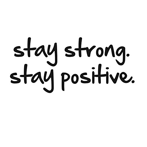 Stay Strong Stay Positive Quote Mirror Decal Quotes Vinyl Wall Decals Inspirational Motivation Signs Walls Stickers Home Decor (Stay Strong&Positive)