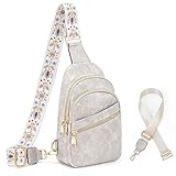 JKEEMI 2024 Sling Bag for Women - Crossbody PU Leather Fanny Pack with Adjustable Strap for Travel, Shopping, Sports