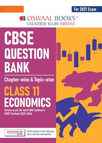 Image of Oswaal CBSE Class 11 Economics Question Bank | Chapter & Topic-wise Solved Papers (2017-2026) | Based on Syllabus (April 2026) | Includes 2026 Papers | For 2027 Exam