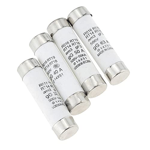 Fusibles de cerámica cilíndricos 14x51 50A compatibles con RT18 4
