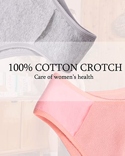 Sth Big 10 Pack Womens Cotton Underwear Sexy Stretch V-Waist Ladies Bikini Panties Low Rise Cotton Cheeky Hipster S-XXL4