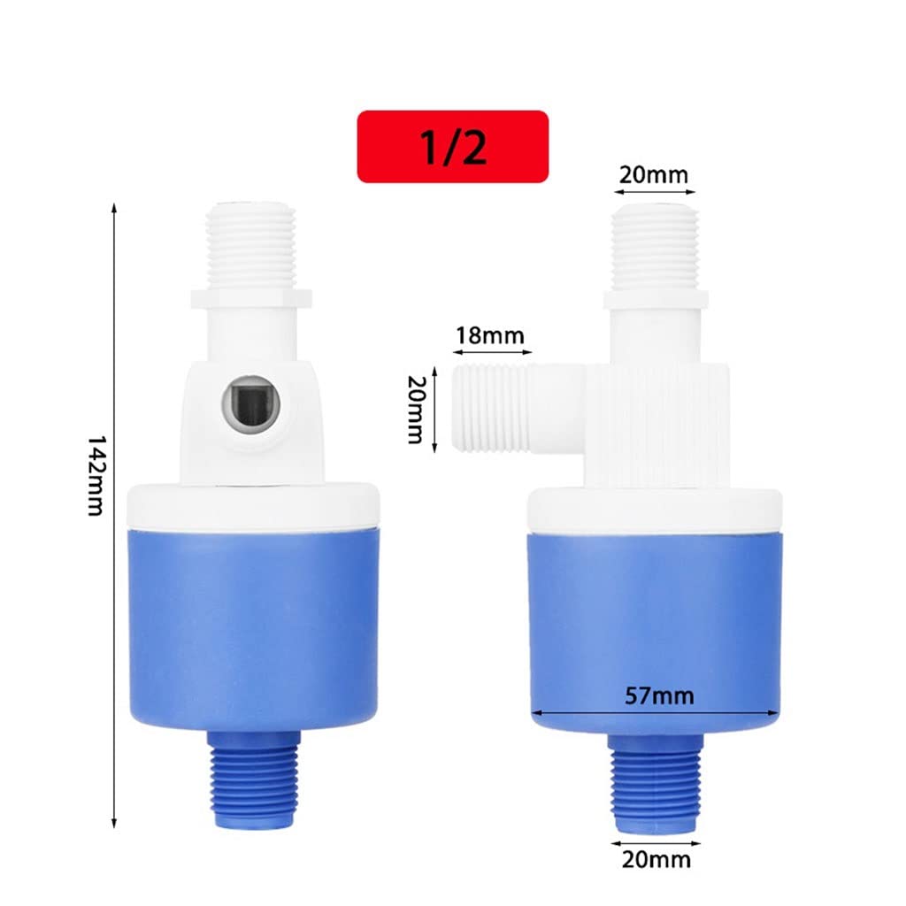 Automatic Floating Ball Valve for Water Level Control 1/2 3/4 1 Inch | No electricity needed, durable nylon & food-grade rubber(1/2Inch)