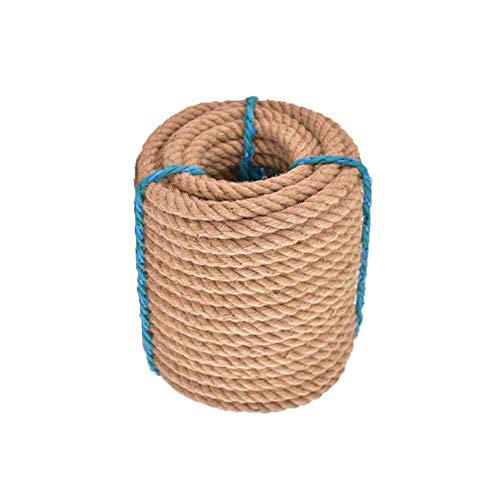 BD.Y 22mm Natural Jute Rope, Soft Sunscreen Anti-corrosion High Strength Aging Resistance - 10M / 20M / 30M / 50M / 80M (Size : 80m)