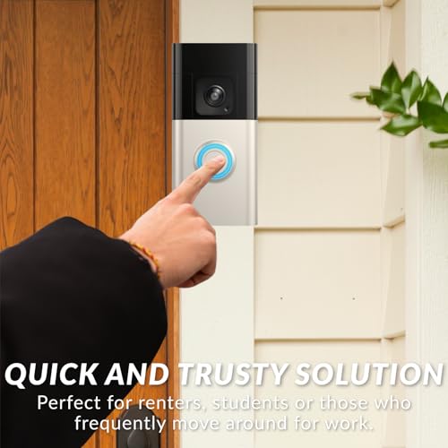 Image of 12PCS Double Sided Tape for Ring Video Doorbell (2nd Gen) Mounting Tape - Pre-Cut Double-Sided Tape | No Drilling, No Screws | Ultra-Strong Adhesive for Wood, Brick, Metal & Painted Walls