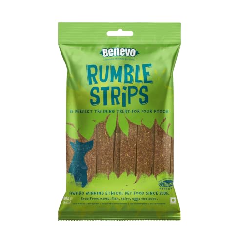 Benevo Rumble Streifen Einzelpackung 180g - Vegane Trainingsmöpse, Hypoallergenes