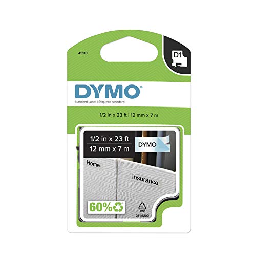 DYMO All-Purpose Labels for DYMO XTL Label Makers, Black on White, 1/4
