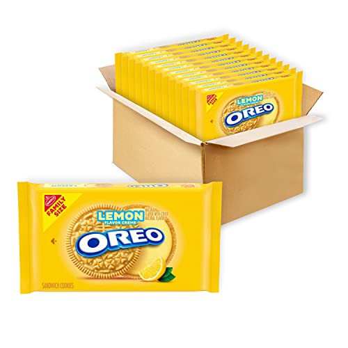 Image of OREO Lemon Creme Sandwich Cookies, Family Size, 12 - 20 oz Packs