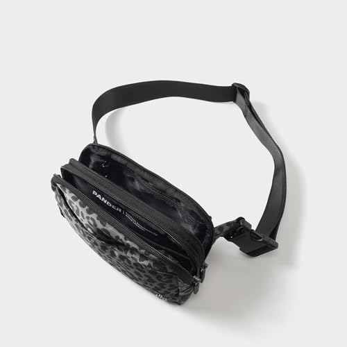 Image of Pander Everywhere Belt Bag for Women, 5 Zipper Pockets Nylon Crossbody Fanny Pack Purse (Grey Leopard)