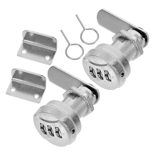 HORIALENCE 2セット 錠前可能機械式キャビネットロック コード設定可能なファイルキャビネット メールボックス用パスワードロック 電池不要の