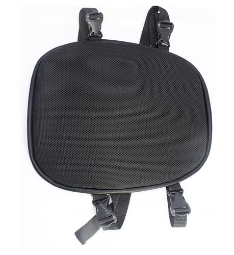 Image of asroy 3D Mesh Motorcycle Seat Cushion - Anti Heat Bike Seat Cover for Long Ride Comfort, Air Ventilated Cushion Pad with Adjustable Straps for All Bikes and Scooter