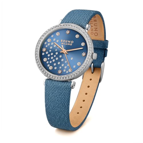 Image of BRUNO MILANO Fashion Forward Diamond Studded Bezel Watch with Added Sparkle for Women and Girls