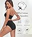 coskefy Womens Underwear Cotton Tummy Control High Waist Rose Jacquard Briefs Ladies Panties Plus Size 5 Pack