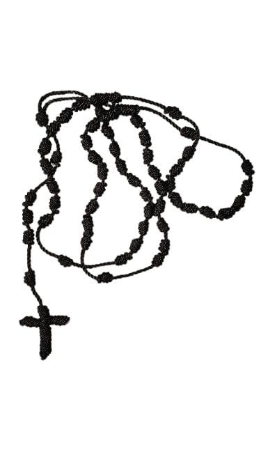 Christian Prayer Beads for Men, Women, Kids – Ideal for Daily Prayer, Car, Travel & Gifting - Japamala - Kontha Black knotted rosary_thread cross-image-30