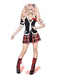 OSIAS Women Enoshima Junko Cosplay Costume with Neck Ornament and Bow Tie (M)