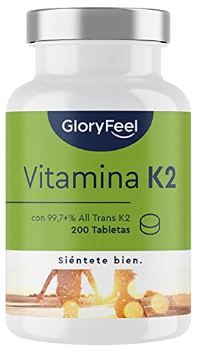 Vitamina K2 MK7 200 comprimidos - 200 comprimidos por compressão de alta dose, menaquinona Premium 99,7 % All Trans MK7 (K2VITAL® by Kappa) - Vit K2 Pro Joint & Cartilage Supplement