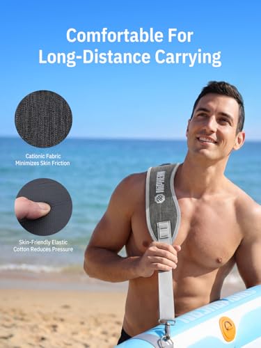 Image of niphean SUP Carrying Strap, Adjustable Shoulder Strap for Paddleboard | Paddle Board Accessories for Inflatable Paddle Board, Hand-Free Kayak Strap for Women & Men