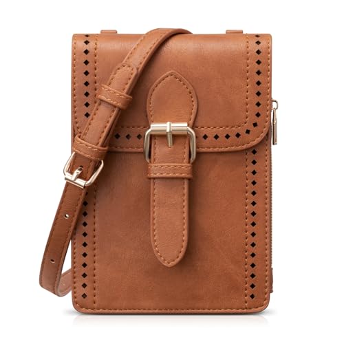 Cell Phone Purse Small Crossbody Bags for Women Leather Cellphone Wallet Travel Shoulder Handbag