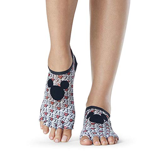 Image of toesox Luna Grip Socks Pilates Half Toe - Yoga Socks Non Slip for Barre, Ballet, Dance & Studio Workouts