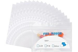 Pill Pouch Bags For Your Daily Meds: 100 Pack Pill Pouch Bags
