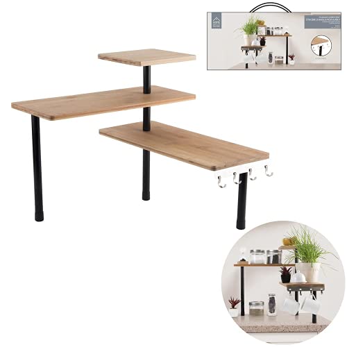 TOTALLY ADDICT - KB5843 - Etagere D'Angle Modulable 3 Niveaux En Bambou - Image 5