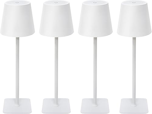 Miniatura 10 de Paquete de 2 Lámparas de Mesa Inalámbricas Recargables, Lámpara de Mesa Inalámbrica Operada por Batería de 4000mAh, Lámpara de Mesa LED de 3 Colores