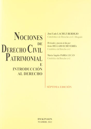 Portada de Nociones de Derecho Civil Patrimonial e introducción al derecho