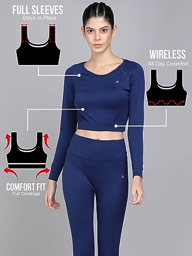 Image of Kobo Medium Impact Slip on Everyday Sports Bra for Women - Lightly-Padded, Non-Wired & High Coverage | Lined Cups with Removable Inserts (Imported)