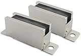 Master Magnetics LM-50PCX2 Magnet Catch, Industrial Type with Mounting Holes Nickel Plated, 3