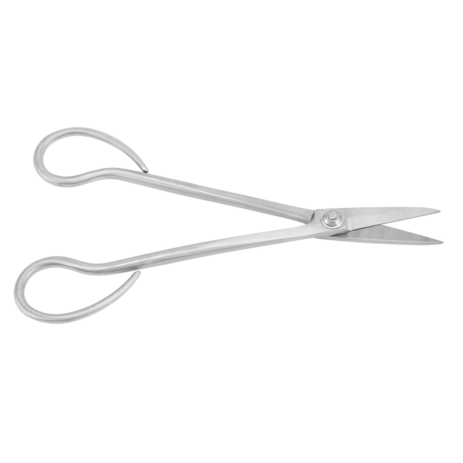 Restokki Bonsai Scissors Stainless Steel Leaf Sprout Shears with Long Handle for Garden Flower Vegetable