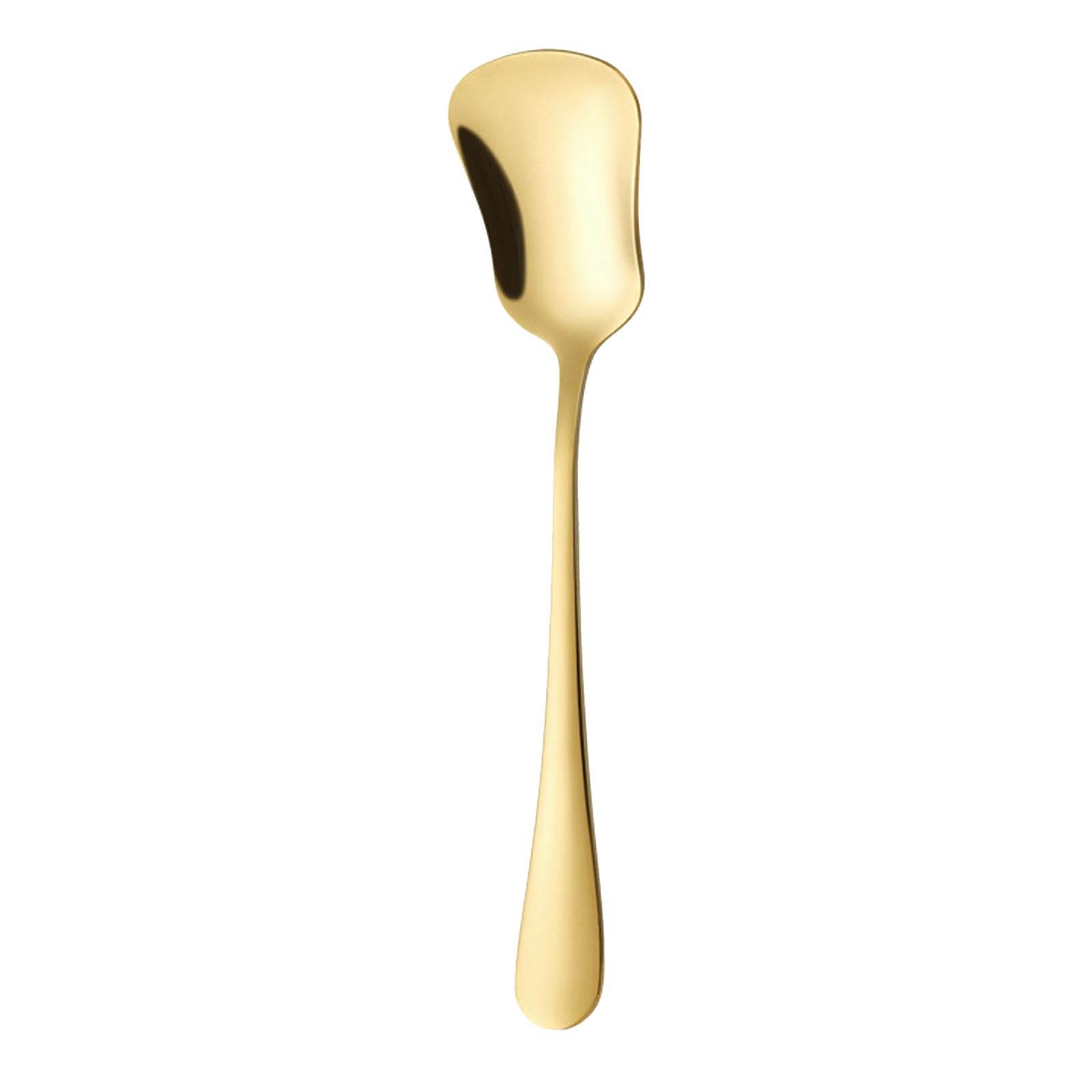 BWANGIAO Premium Stainless Steel Dessert Spoon With Unique Gourd Shape Head Small Shovel Spoon For Ice Cream Coffee And Yogurts