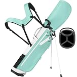 Full Choice Lightweight Golf Stand Bag with 4-Way Full-Length Dividers, Softed Dual Straps & Stand – Ideal Golf Carry Bag for Women and Men, Great for Pitch n Putt Golf Clubs Bag, Mint