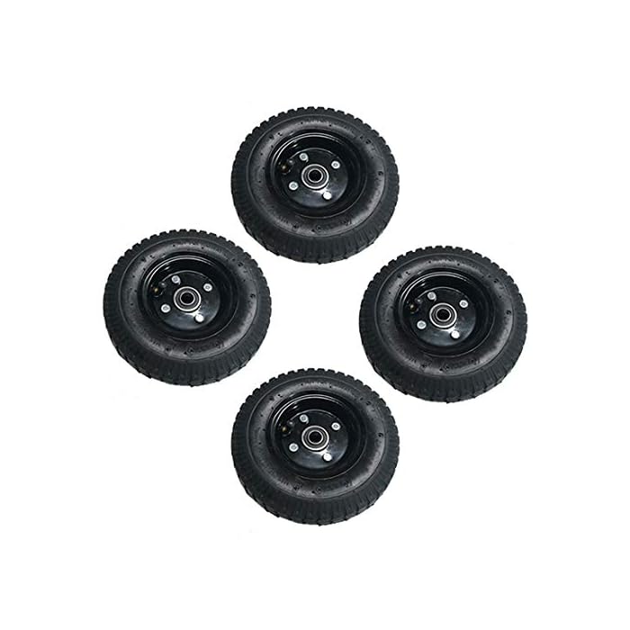 Buy 4 Pack 8" Black Rim Pneumatic Tire/Wheel for Training Wheels