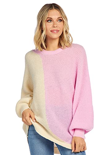 Image of Mud Pie Women's Maple Womens Colorblock Oversize Sweater