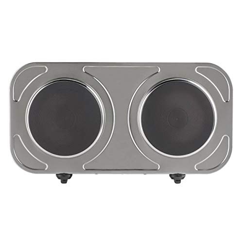 Fogão Elétrico Portátil Mesa 2 Bocas Camping Kit 02 unidades