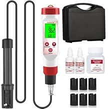 Dissolved Oxygen Meter Test Kit,Pond Oxygen Tester,DO Meter with Replaceable Membrane Cap, Zero Oxygen Water, Electrolyte,for Pond Aquarium Wastewater 0.0-40.0 mg/L