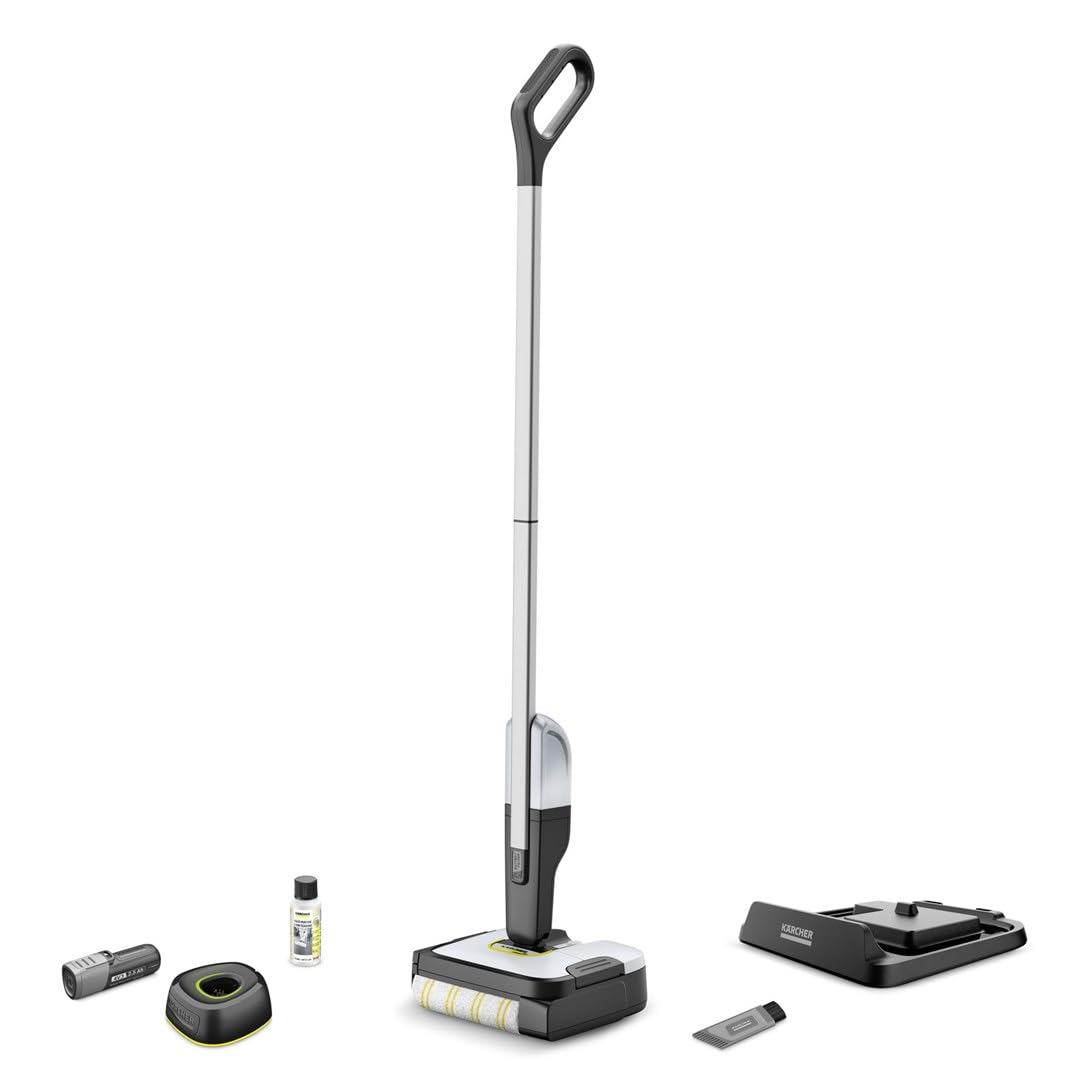 KÄRCHER Lavapavimenti FC 2-​4 Cordless+​Batteria 4V intercambiabile, 3in1 Lava e rimuove ogni tipo di sporco,​adatta a tutti i pavimenti, 70 m² a ricarica, doppio Serbatoio, PetFriendly, Pulito NoStop