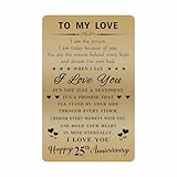 Glückwunschkarte zum 25. Hochzeitstag, Karte zum 25. Hochzeitstag für Ehemann, Ehefrau, Karte zum 25. Hochzeitstag, Geschenke für Sie und Ihn, Männer, Frauen