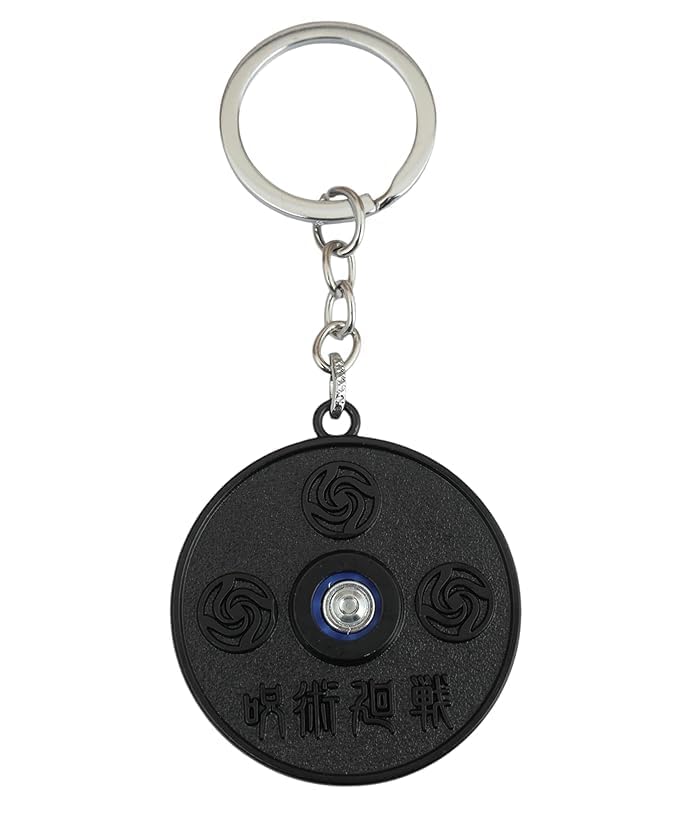 Image of Premium Metal Anime Spinner Keychain | 360 Rotating Fidget Keyring for Bike, Car & Bags | Japanese Manga & Cosplay Action Hero Designs | Pack of 1