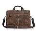 KomalC 16 Inch Leather briefcases Laptop Messenger Bags for Men and Women Best Office Satchel Bag (Distressed Tan)