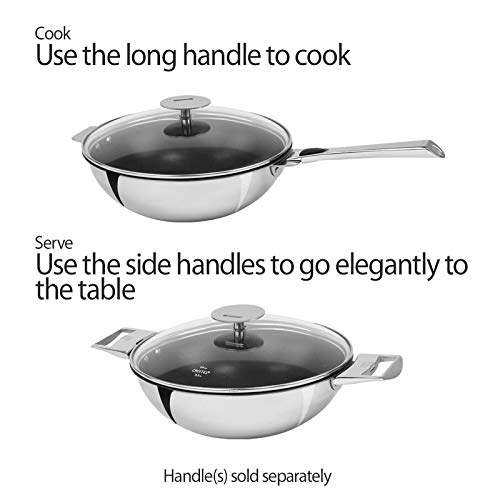 Cristel Casteline Wok, 3 Quart, Silver #TOP1