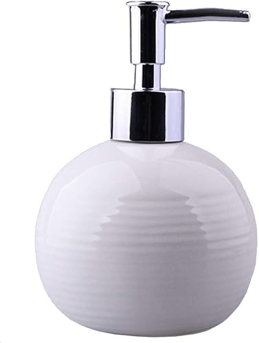 123Arts Dispensador de jabón retro de cerámica con bomba botella de jabón botella de loción