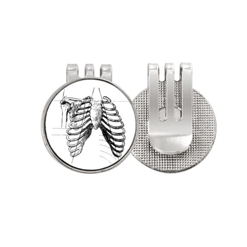 Golf Ball Marker magnétique contre la perte de marqueurs, motif skeleton sketch