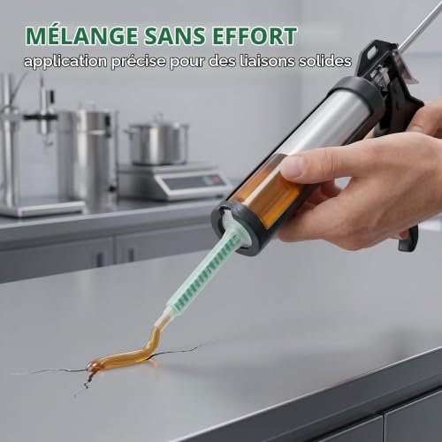 DBCEJF 30 Pcs Buse de Mélange Époxy - Mélangeur Statique pour Colle Bi-Composant et Résine, Canule pour Pistolet à Colle AB, Longueur 83mm, Embout pour Scellement Chimique et Plastique – vue 3