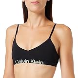Calvin Klein Mujer Sujetador tipo bralette Unlined tejido elástico, Black/Sunny Lime, M