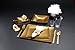 Lillian Tablesettings 24-Pack Square Paper Plates, 7-Inch, Gold, 22975